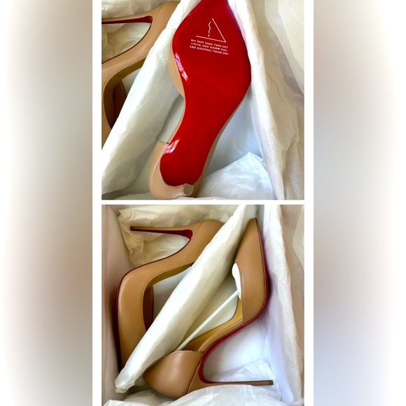 Christian Louboutin Iriza Patent 100mm Half-d'Orsay Red Sole High-Heel Pumps - Picture 1 of 5